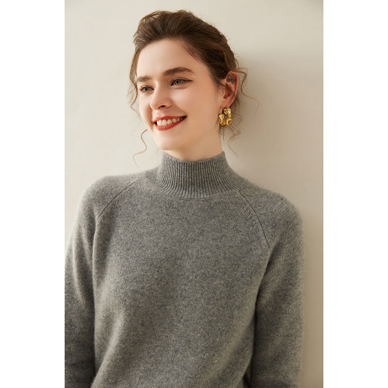 Women's Thickened Sweater Autumn And Winter Wool Knitted Bottoming Shirt