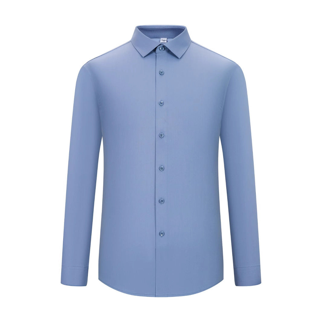 Three-proof Shirt Men's Long-sleeved Bamboo Fiber