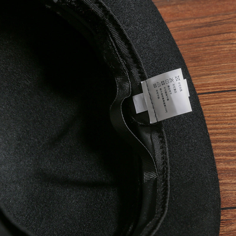 Elegant Retro Bucket Hat All-matching Woolen Gift