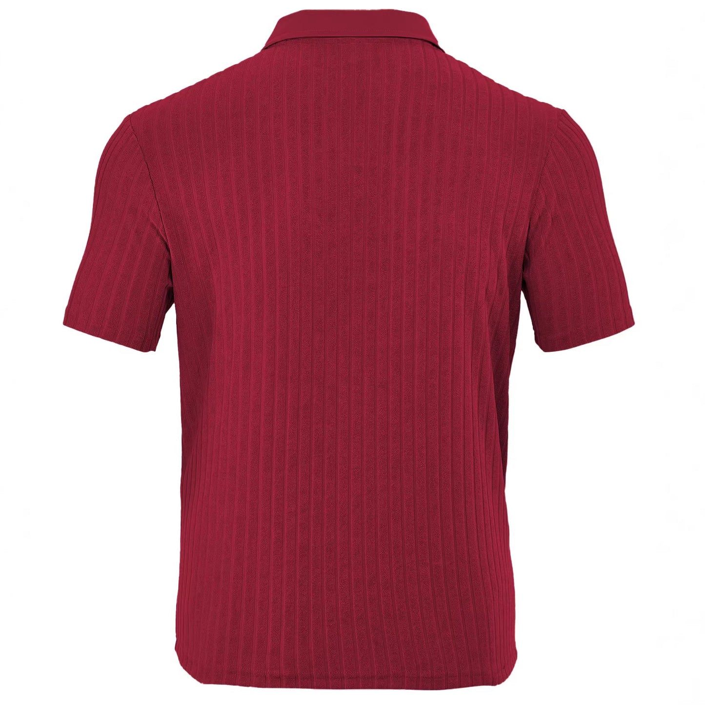 Men's Striped Short-sleeve Shirt With A Turn-down Collar
