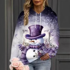 Glædelig Jul Sneemand Dame Sweater
