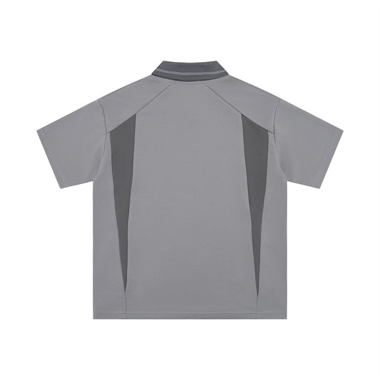 Men's Loose Casual Half Sleeves Lapel Pullover Top