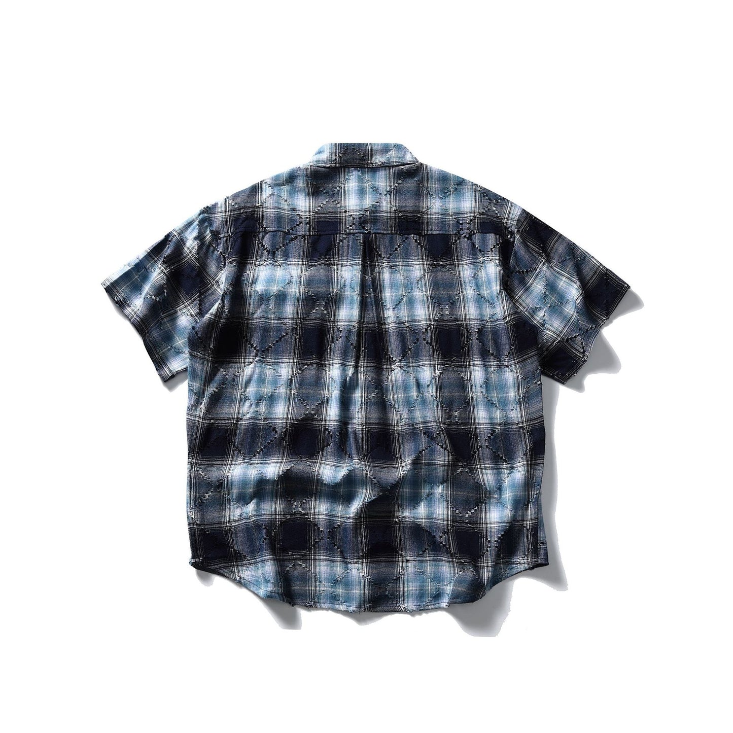 Summer Japanese Retro Artistic Yuppie Cut Short Sleeve Plaid Shirt