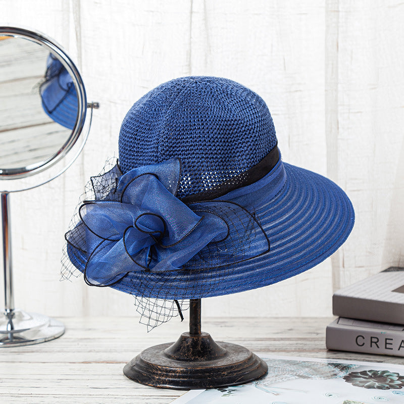 Women's Summer Sunshade Sunscreen Big Brim Knitted Hat