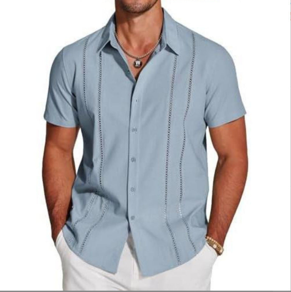 Trendy Wild Hawaii Holiday Revers Herreskjorte