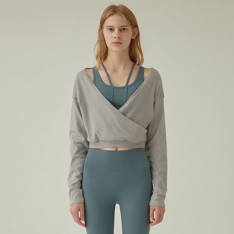 Long Sleeve Sports Fitness Top Yoga Blouse Sweater