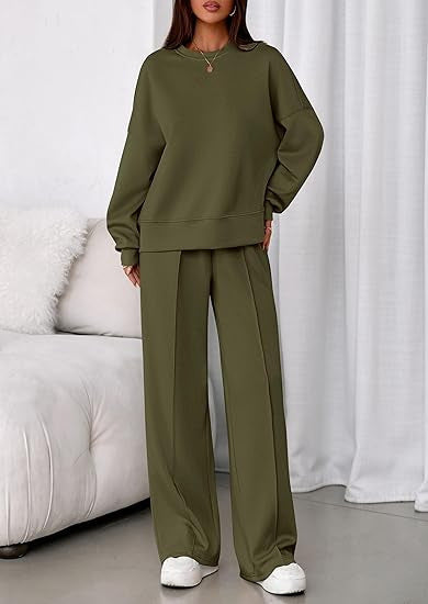 Solid-color Long-sleeve Hoodie And Zip-up Pants Two-piece Set