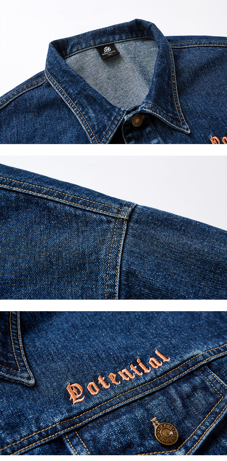 Fashion Trend Gradient Denim Jacket