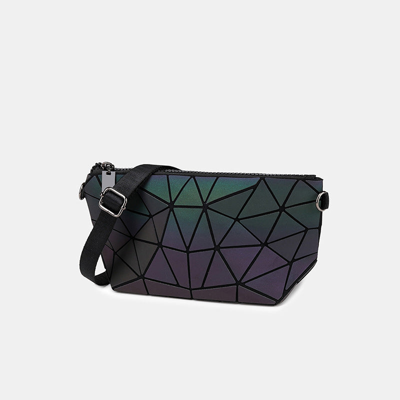 Women's Fashion Geometric Lattice Shoulder Crossbody Bag