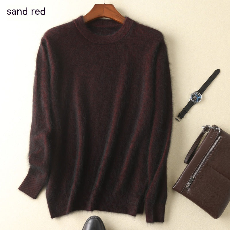 Cashmere Round Neck Pullover Thickened Woolen Bottoming Sweater