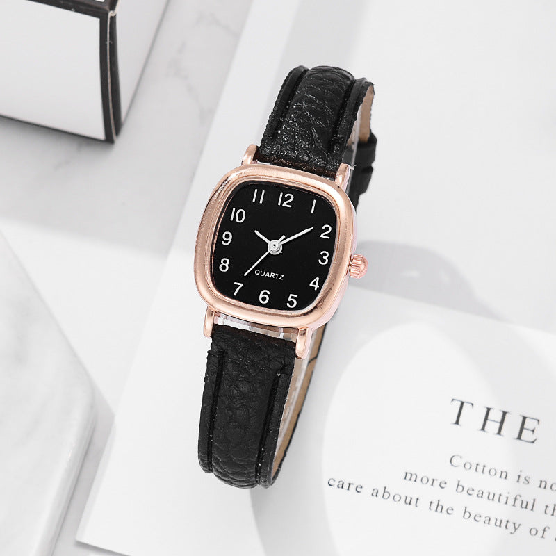 Women's Stainless Steel Imitation Leather Watch