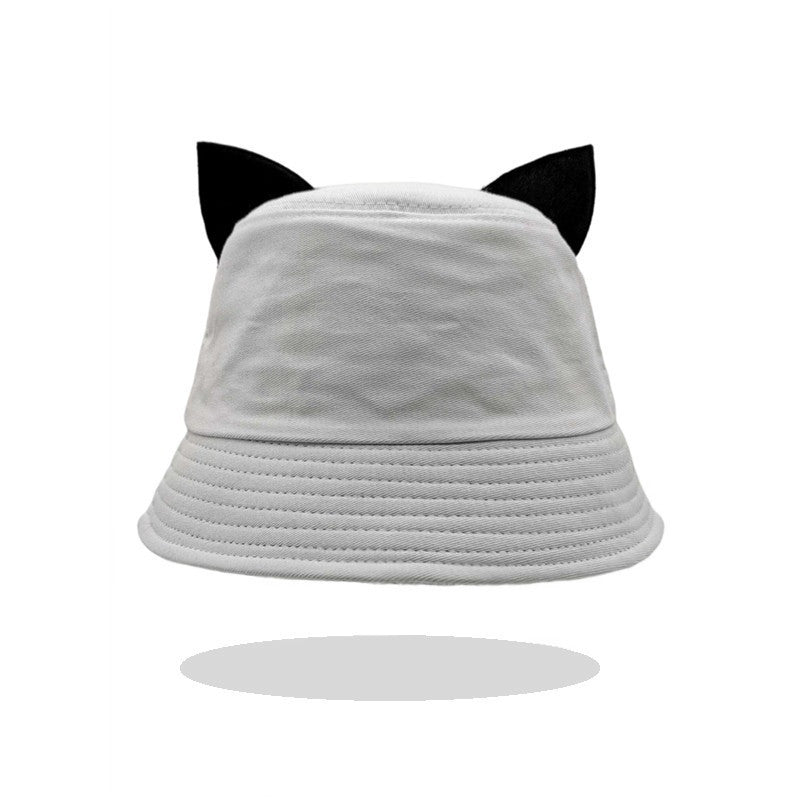 Cat Ears Girl Ribbon Bucket Hat