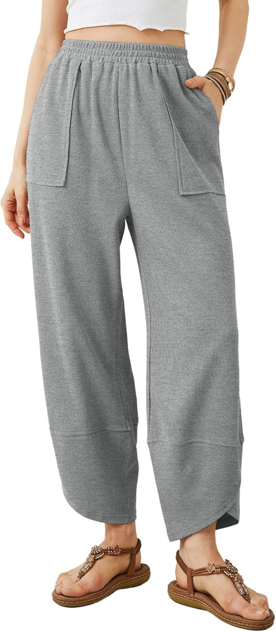 Women's Wide Leg Pants With Pockets For Casual Wear
