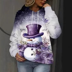 Glædelig Jul Sneemand Dame Sweater