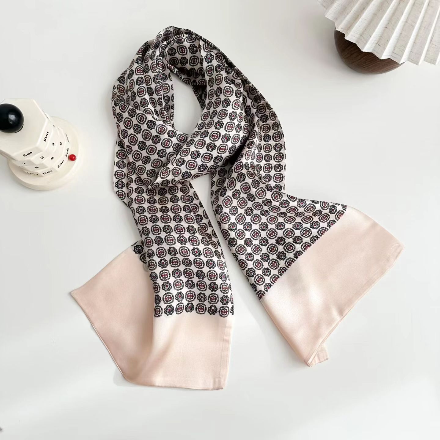 New Double-sided Printed Silk Men's Scarf