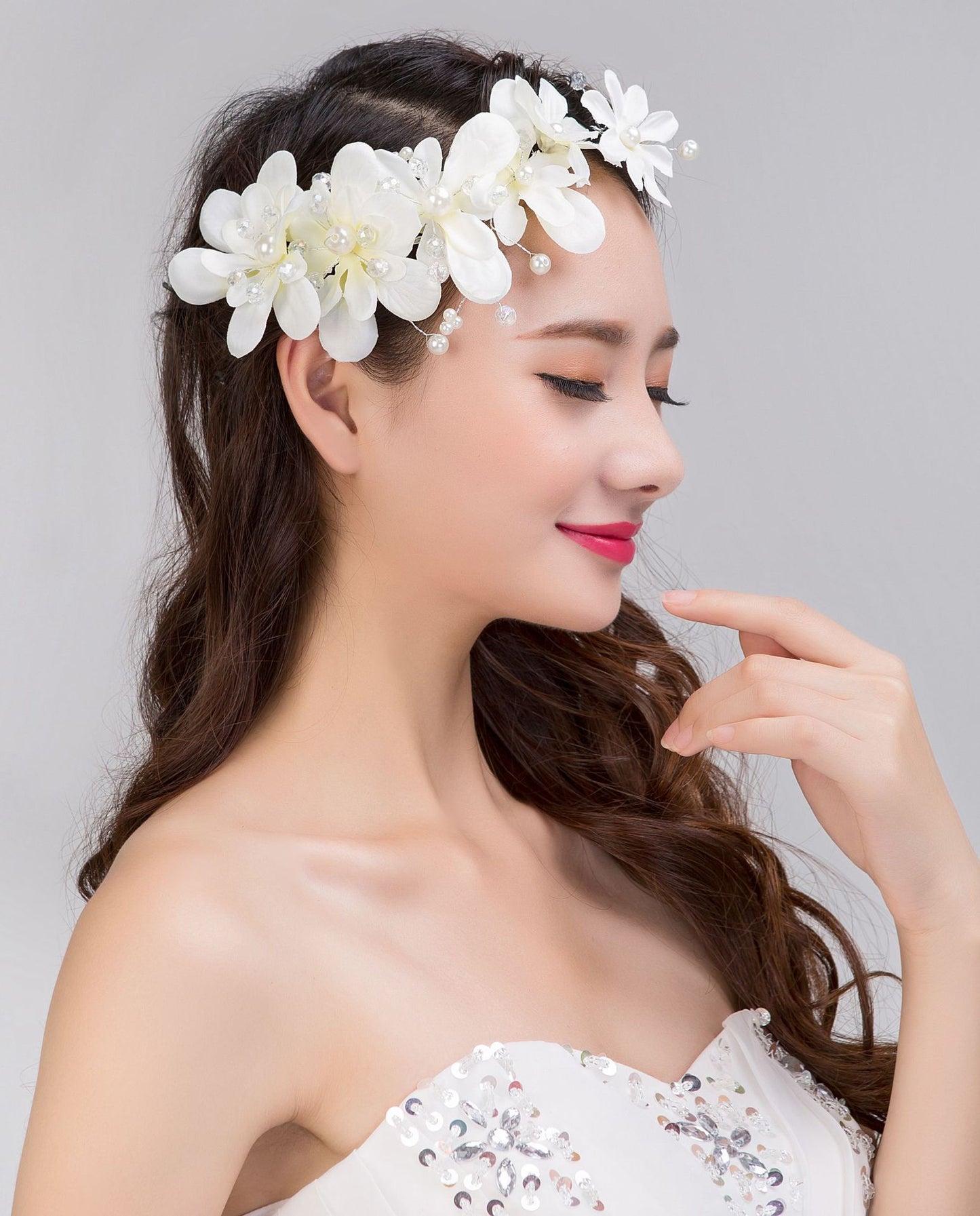 Korean Version Pearl Bride Headdress