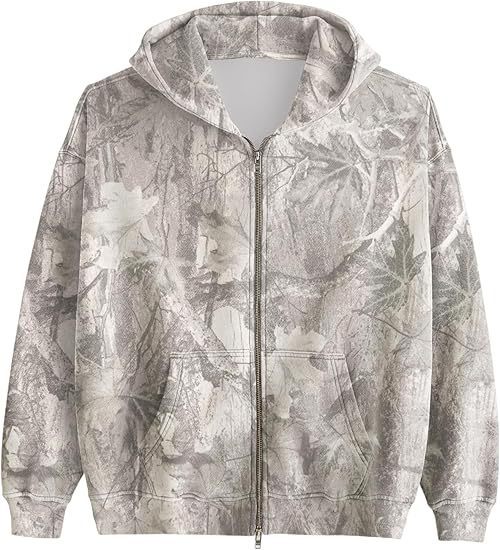 Men And Women Camouflage Hooded Jacket
