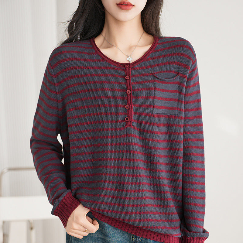 Bottoming Shirt Casual Loose Round Neck Sweater