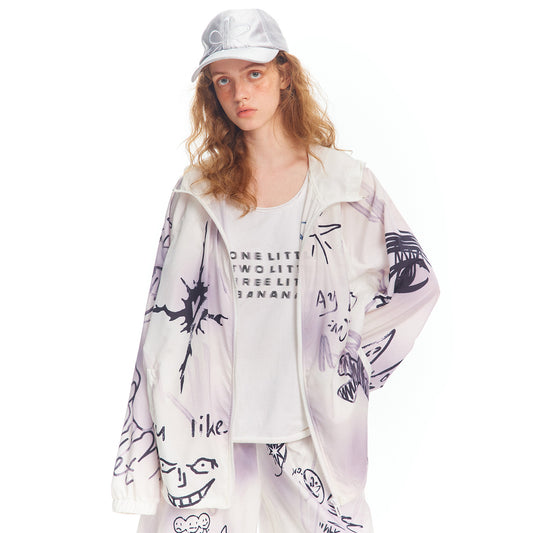 Full Printed Hand Painted Graffiti Casual Suit