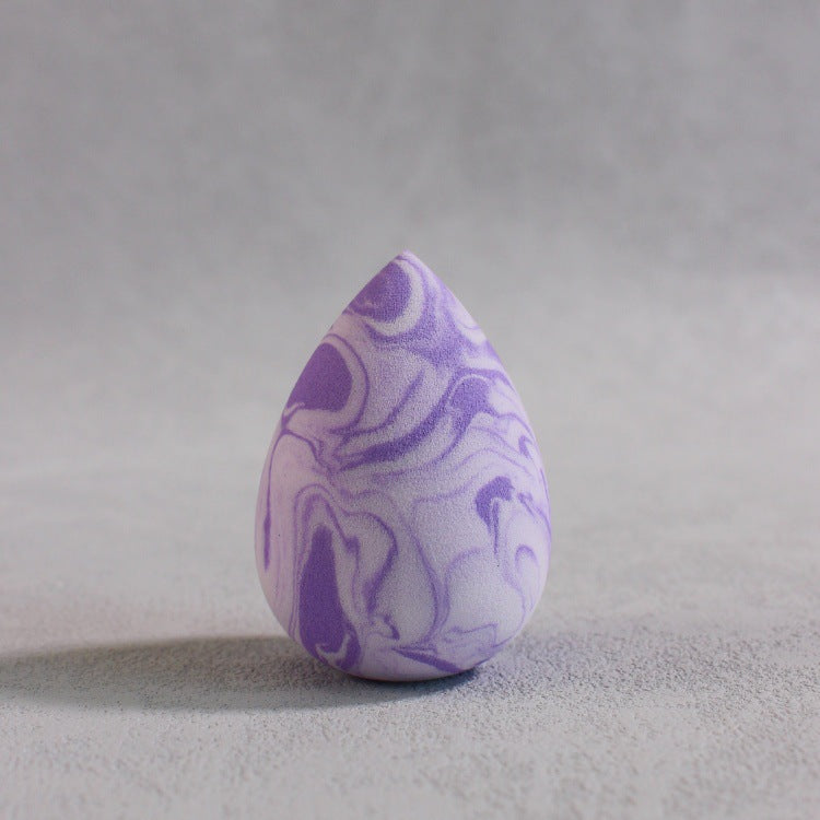 Waterdrop-shaped Beveled Two-tone Beauty Sponge