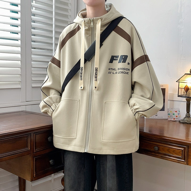 Men's Minimalist Printed Thickened Jacket