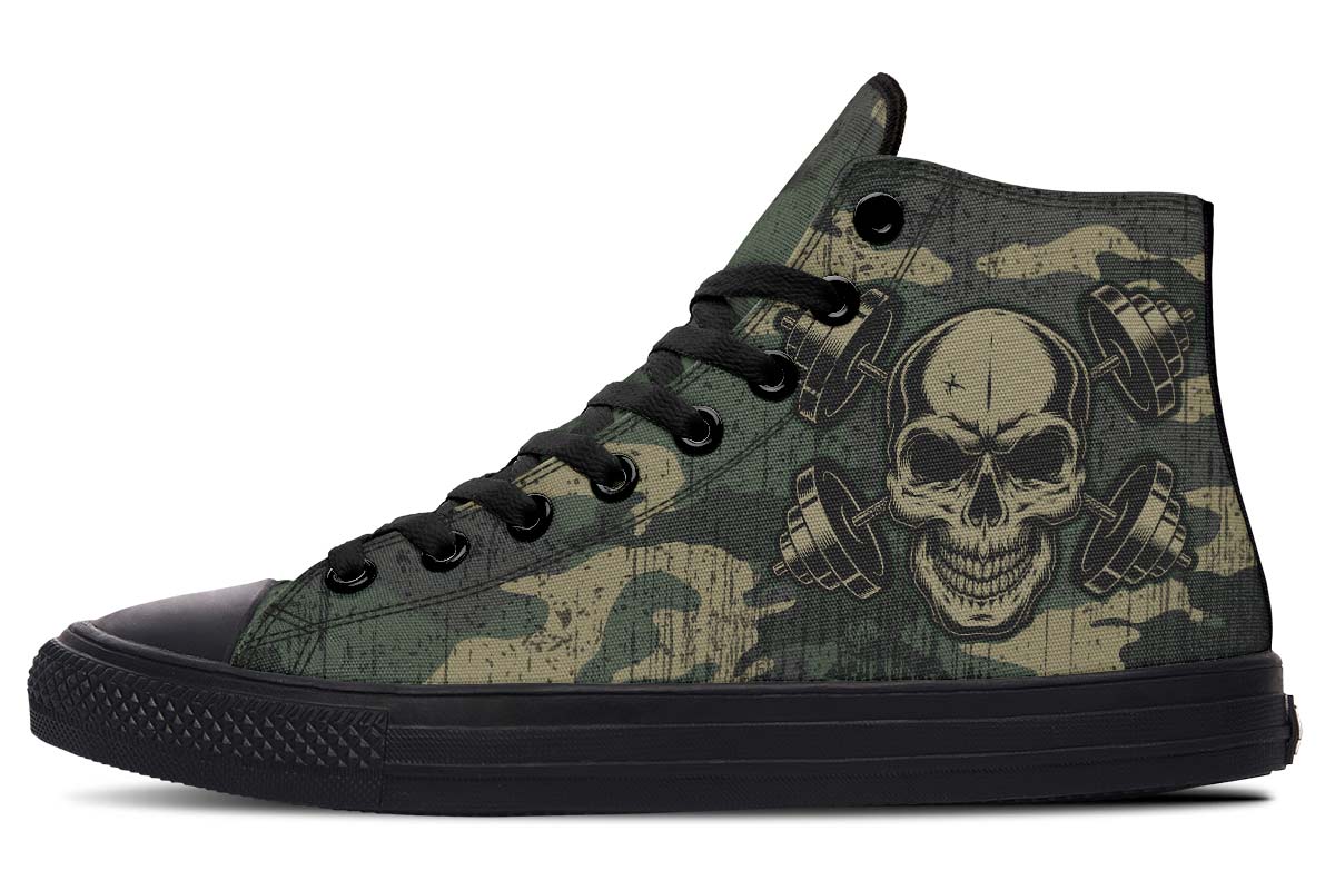 Men's And Women's Fashion Color Printing High-top Canvas Shoes