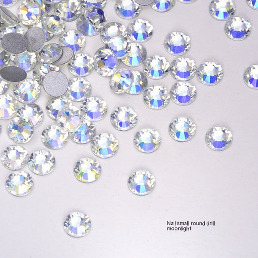 New Nail Ornament Nail Small Round Diamond Super Net Red Simple White Rhinestone Whole Bag