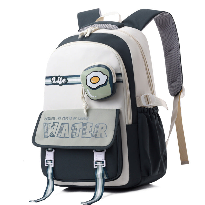 Casual And Lightweight Elementary And Middle School Student Schoolbags Burden Reduction