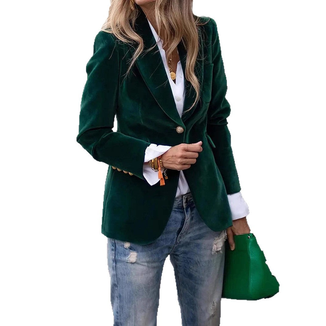 Women's Fashionable Elegant Solid Color Coat
