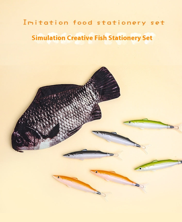 Creative Large Capacity Student Crucian Carp Pencil Case