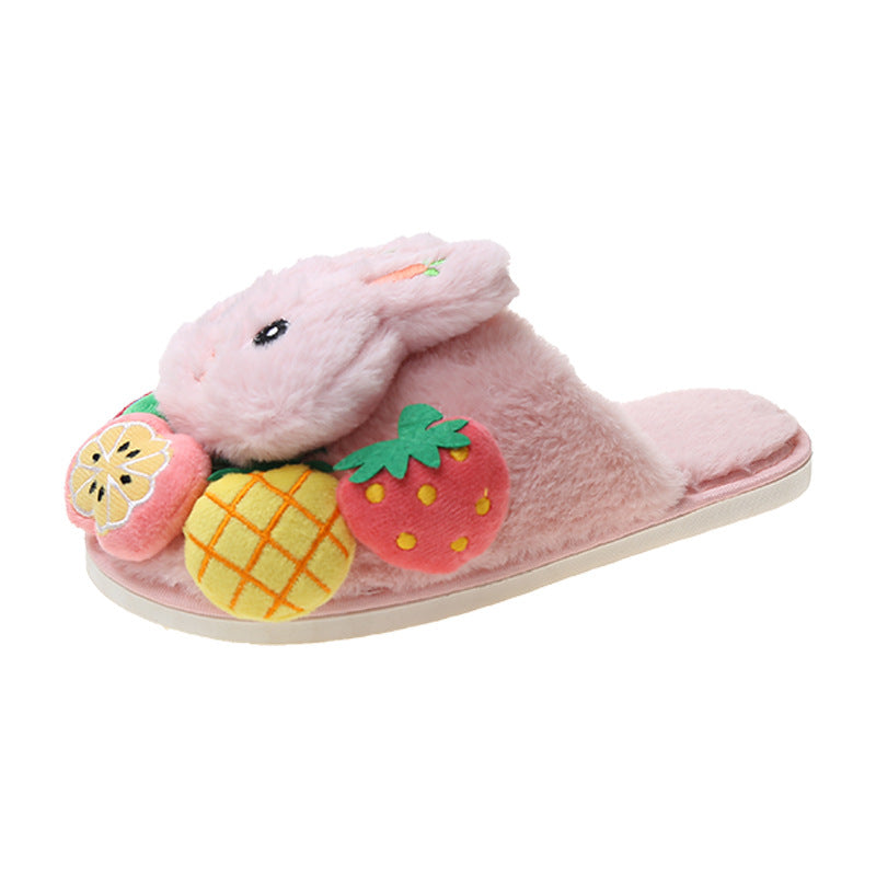 Plush Slippers Women's Home Indoor Girls Heart