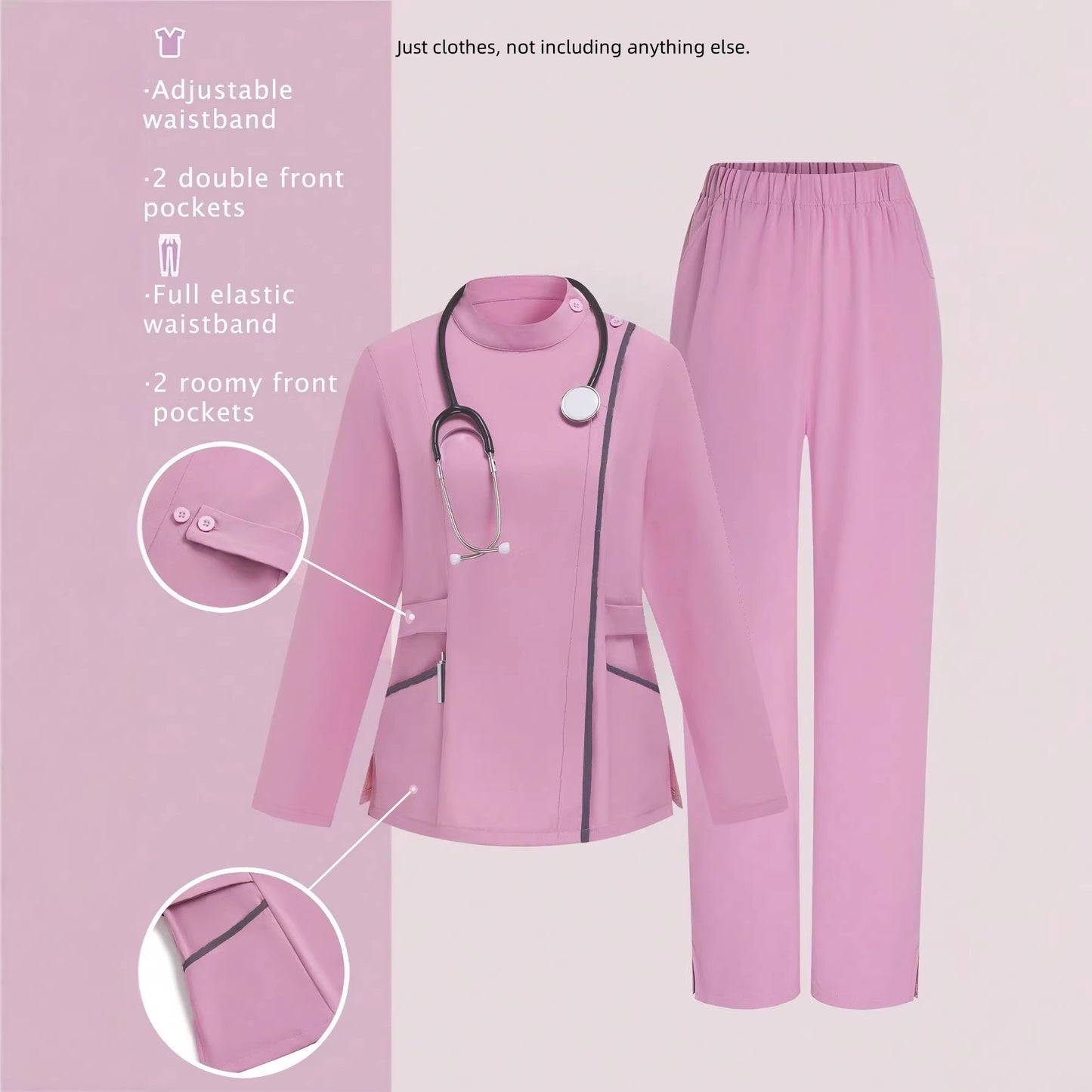 Black Small Stand-up Collar Long-sleeve Suit