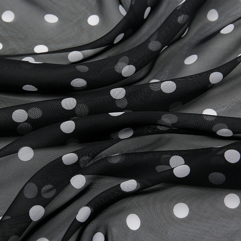 Chiffon Small Silk Scarf Breathable Sun Protection Printing