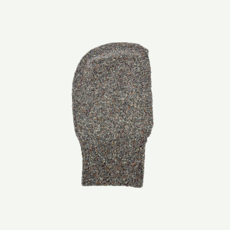 Strikket Pullover med Farvede Prikker og Uldkappe