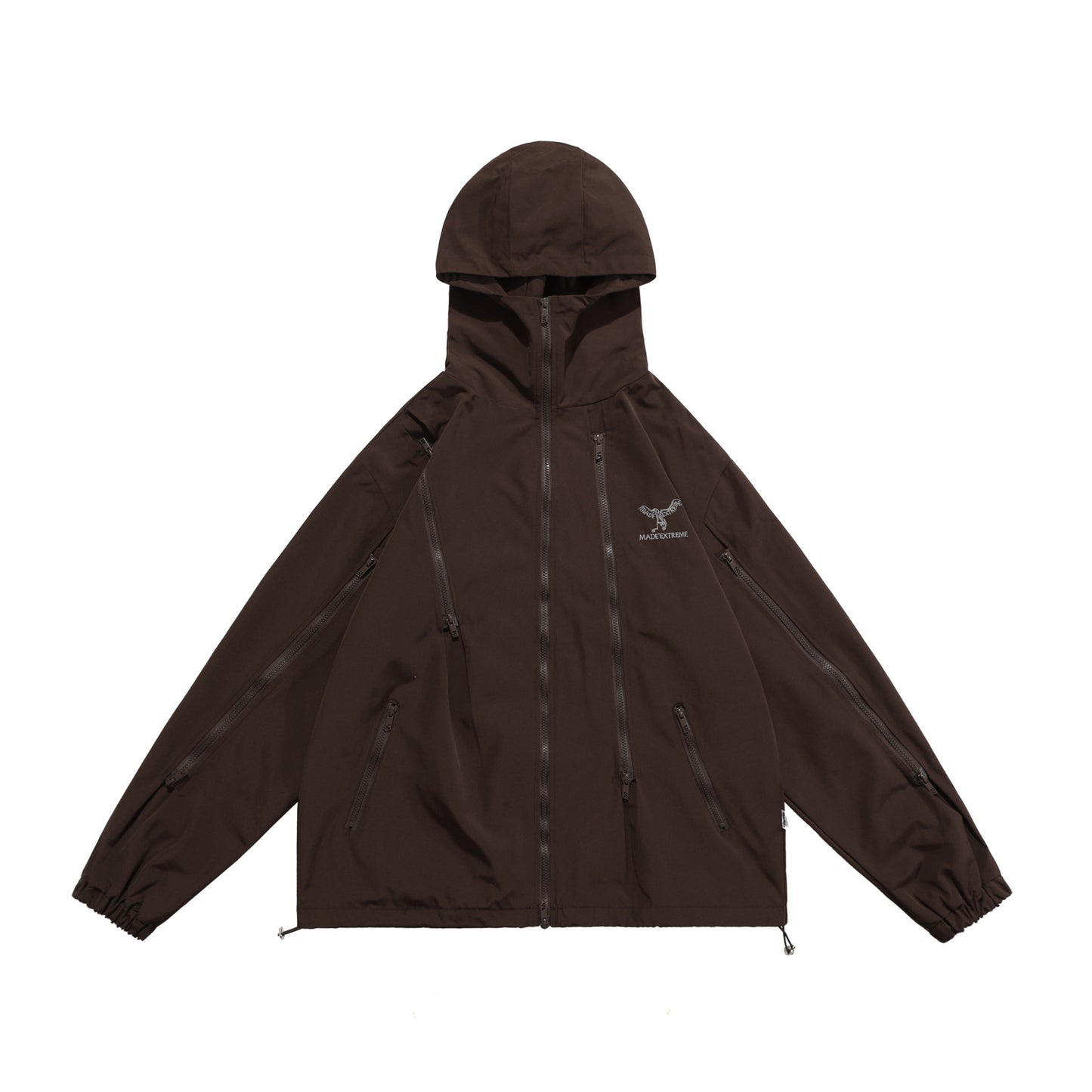 Outdoor Functional Windproof Multi Zipper Vintage Coat