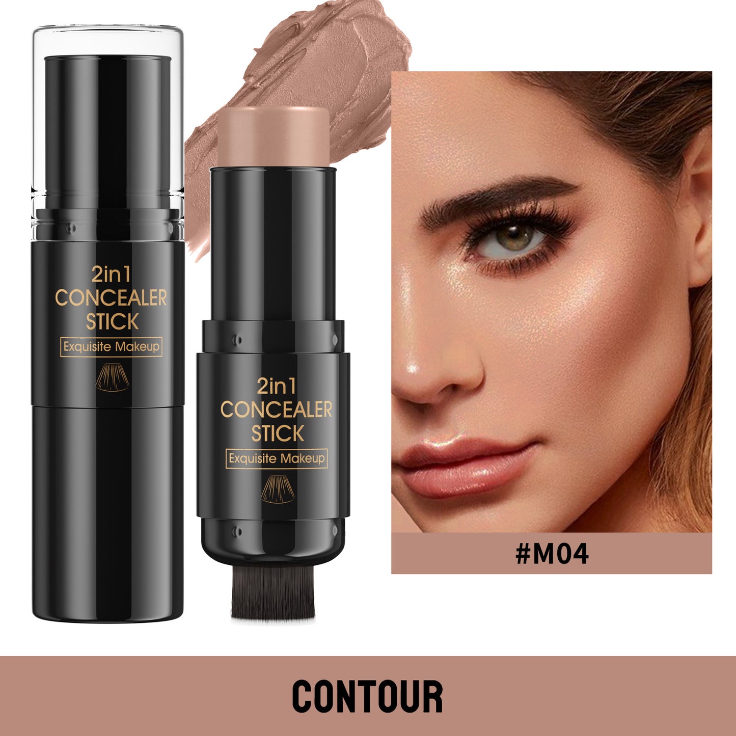 Highlight Blush Double-headed Contour Stick With Brush