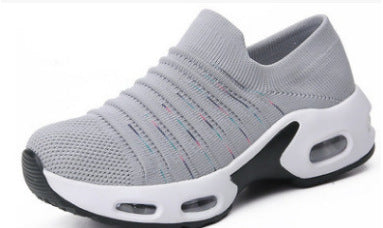 Plus Size Fly-knit Socks Shoes Women's Stretch Knitted
