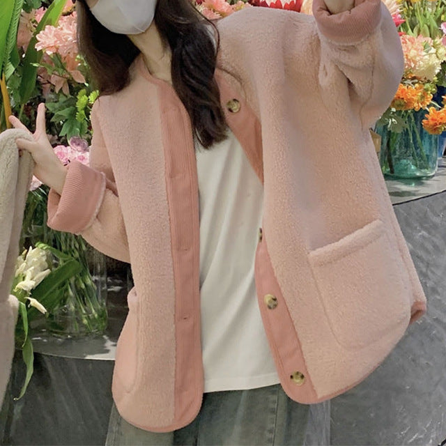 Vintage Wool Coat For Women Winter Loose Casual Thickening