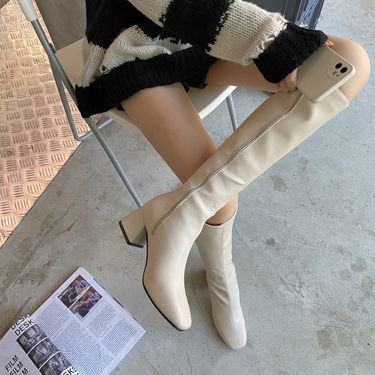 Women's New Thick High-heeled Knight High Boots