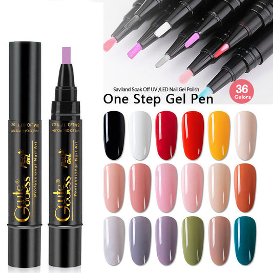 Nail Glue Pen 3 In 1   One-step Glue Phototherapy Plastic Nail Magnet Pen French Water Ripple Cat Eye Strong Magnet Pen DIY Manicure Tool Pen