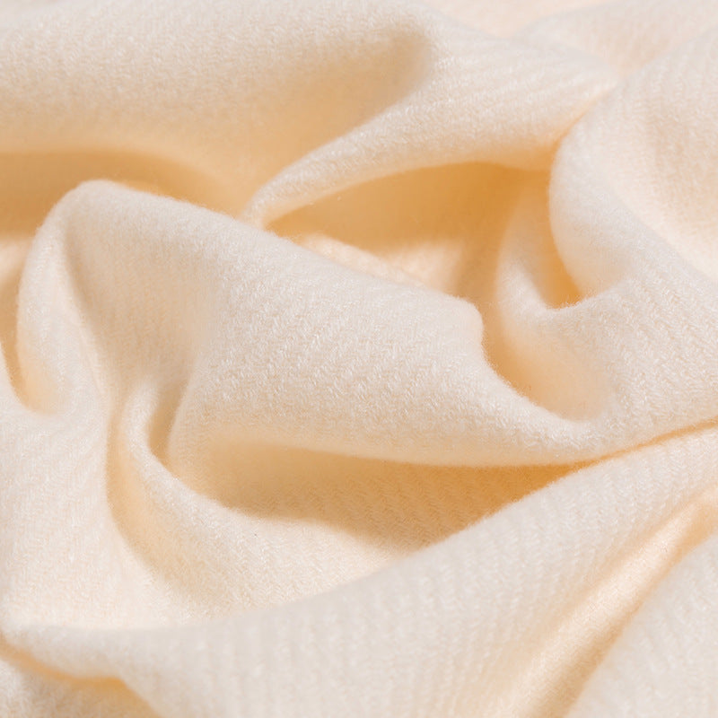 Women's Solid Color Thickened Cotton Cashmere Scarf