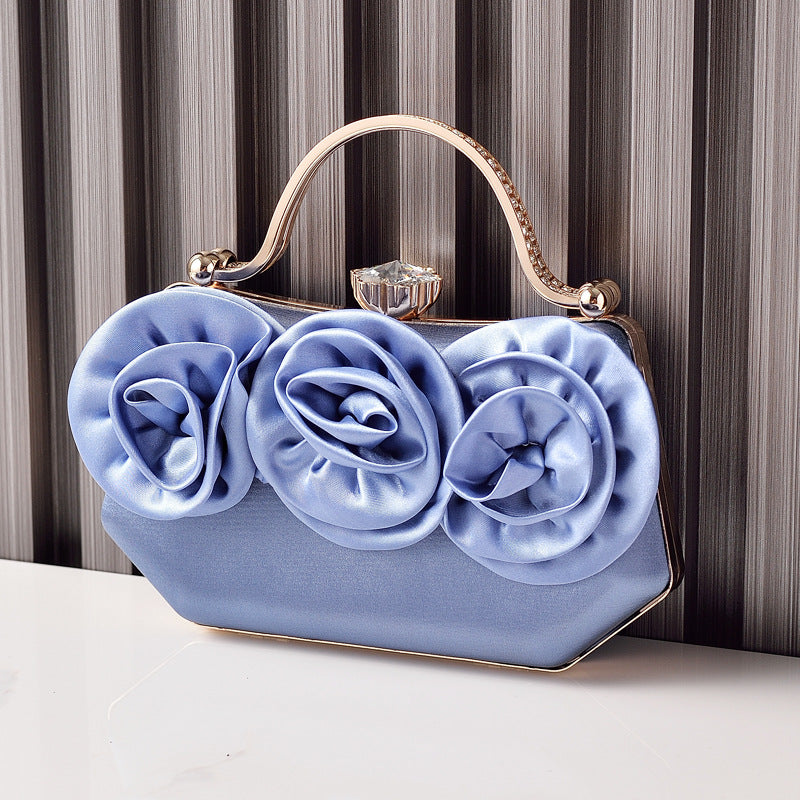 Silk Flower Evening Bag Dress Matching Party