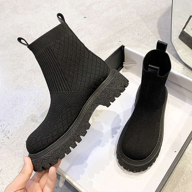 Ladies Fashion Trifle Hollow Sky Boots
