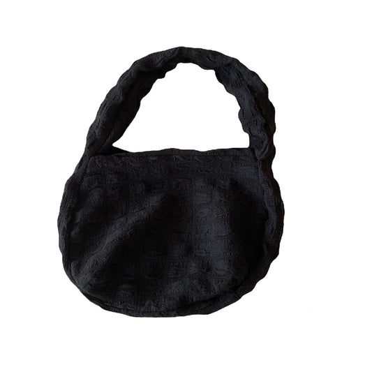 One-shoulder Underarm Tote Cloud Pleated