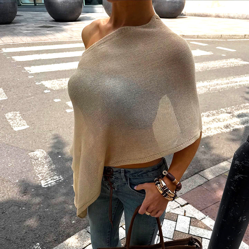 Women's Shoulder Sleeveless One-piece Sexy Blouse Top
