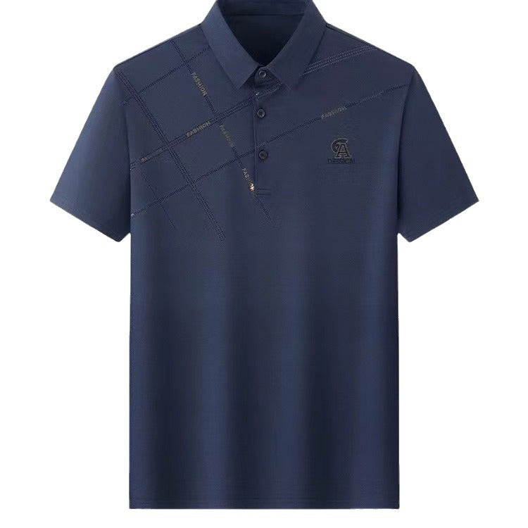 Business Casual Revers T-shirt Tynd til Midaldrende Mænd