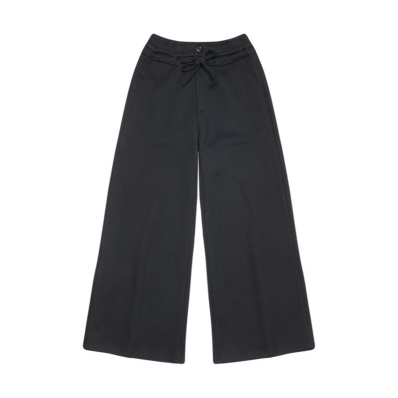 Sports Trousers With An Elasticated Waist Wide Leg Straight Street Trousers