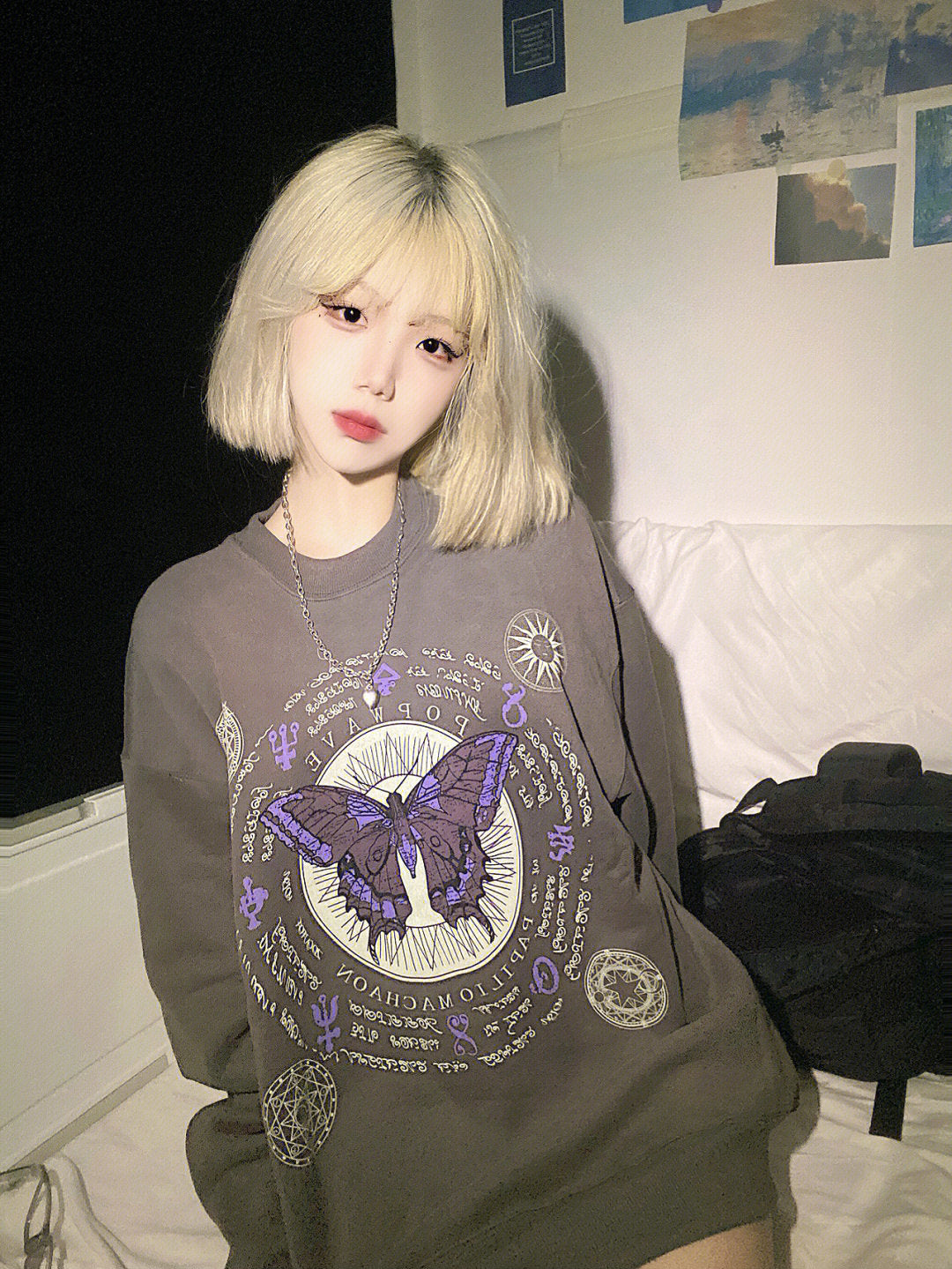 Women's Retro Butterfly Pattern Loose Sweater