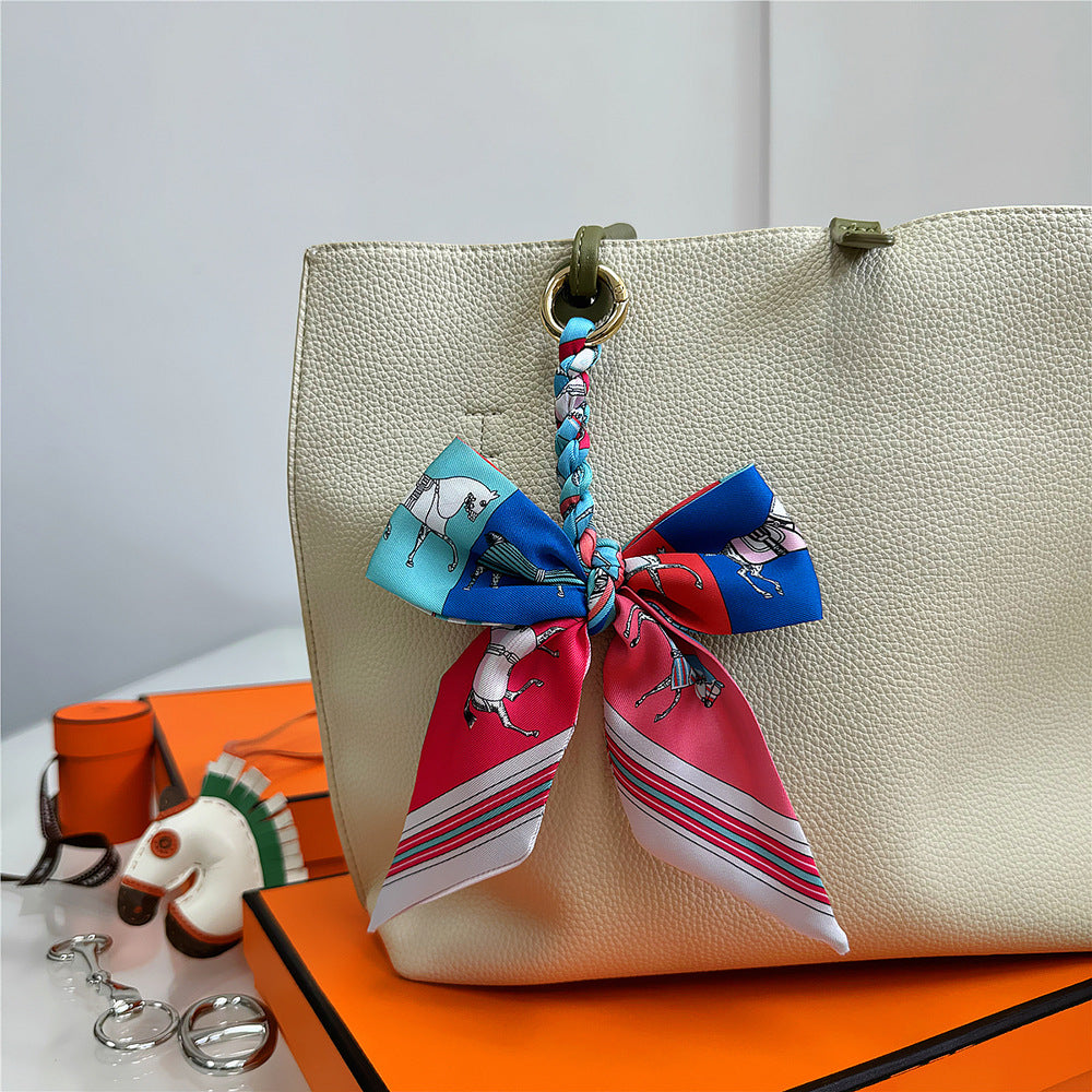 Women's Polyester Bag Decorative Scarf Pendant