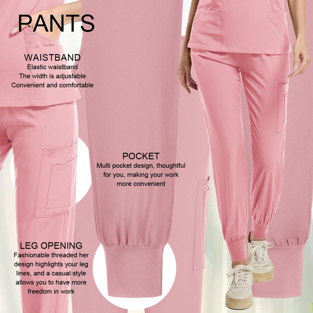 Work Uniform Scrub Top And Pants Nursing Set